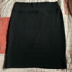 2X LuLaRoe Cassie Skirt Solid Black EUC